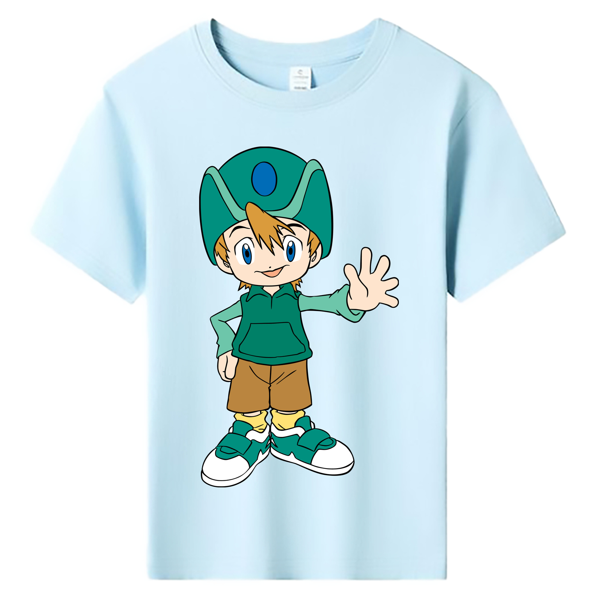 （画像用） Digimon デジタルモンスター/デジモン 綿100％キッズTシャツ（フロントプリント）